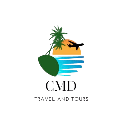 CMD Travel and Tours logo featuring a globe and airplane